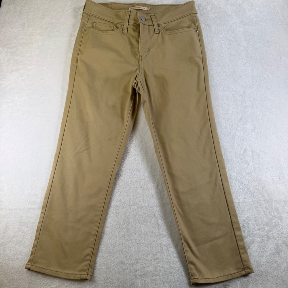 Levis 311 Shaping Skinny Capri Pants Khaki Tan Size 27 A0086-0002